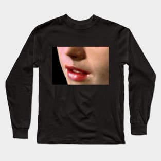 Red Lips Girl Painting Long Sleeve T-Shirt